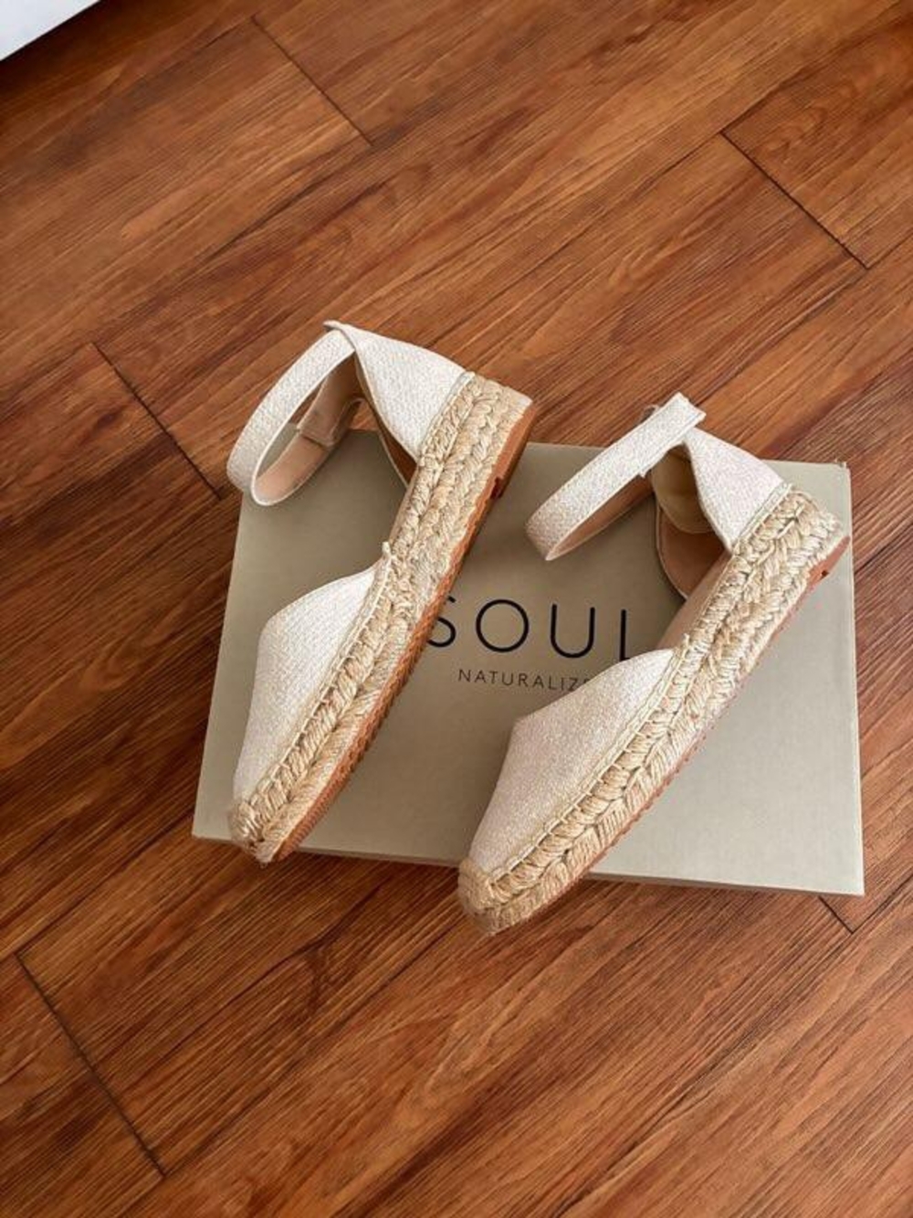 Naturalizer Beige Ankle-Strap Espadrille Wedges - Picture 6 of 10